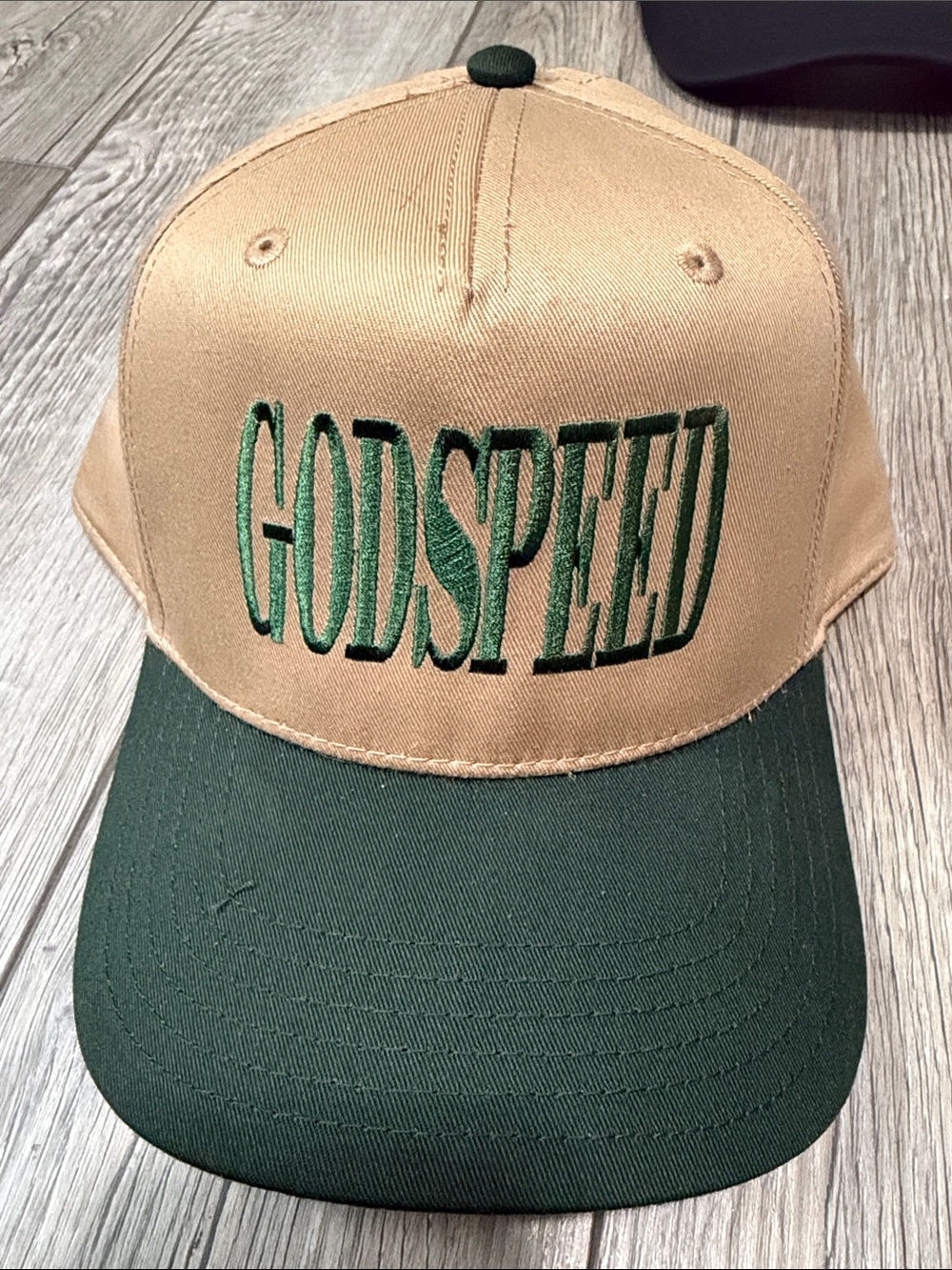 OTTO Two-Tone Beige Crown Dark Green Brim Godspeed Cap